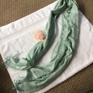 🌞2/$15🌞 J. Crew Sparkly Blue-green Scarf (6a)